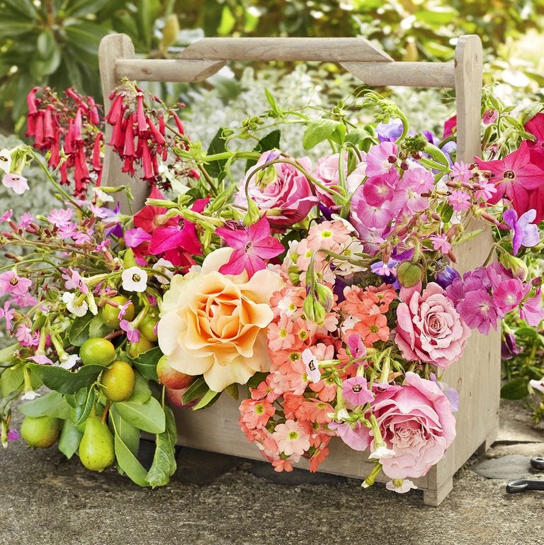 easter flowers wooden toolbox centerpiece