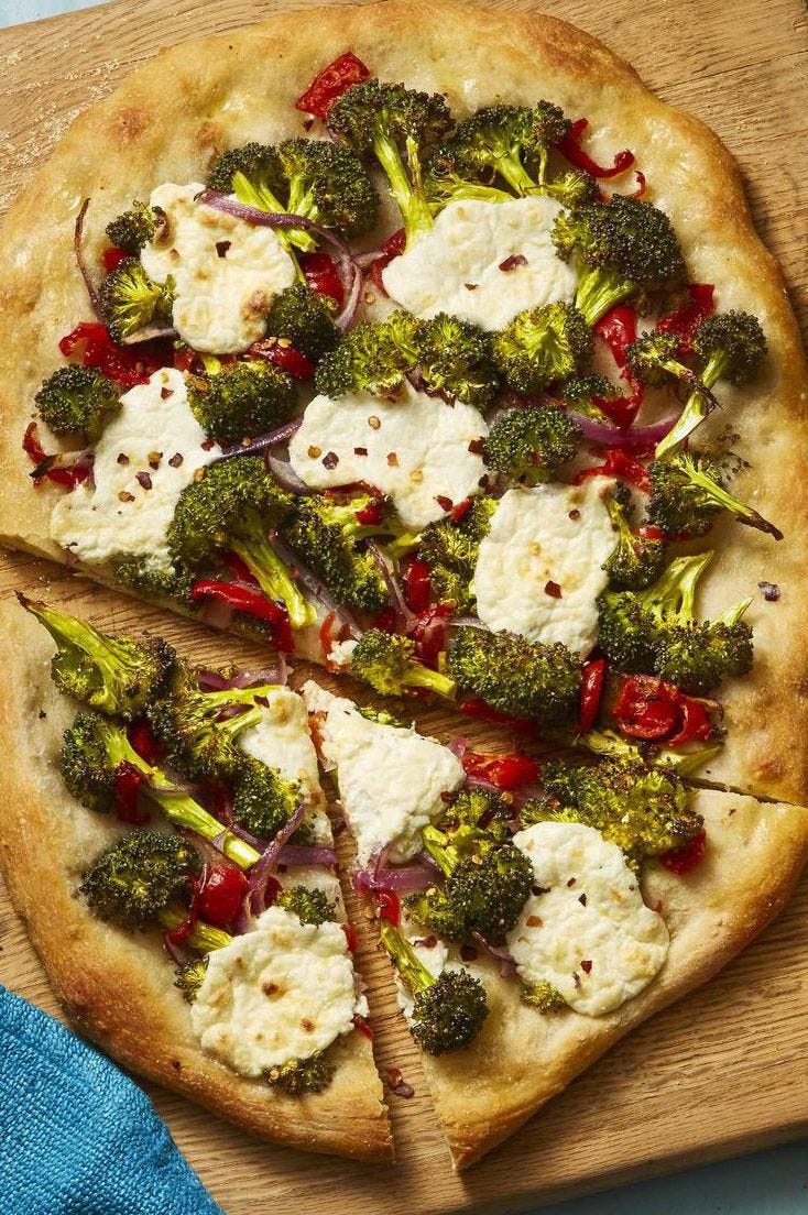 easter food ideas roasted broccoli lemony ricotta flatbread