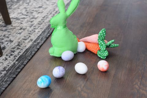 bunny egg bowling easter game