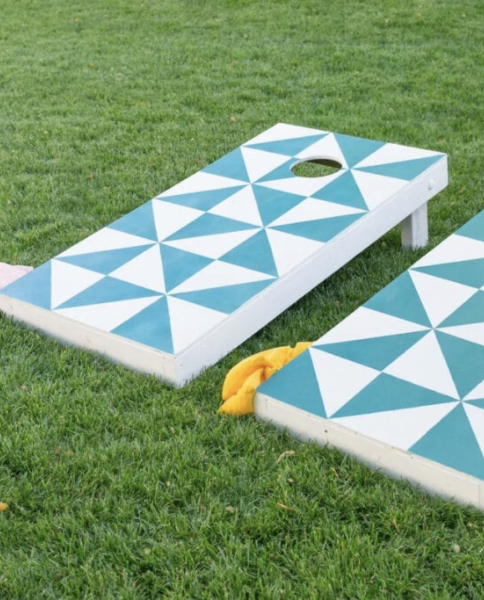easter games for kids corn hole toss