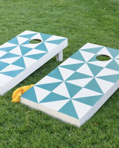 easter games for kids corn hole toss