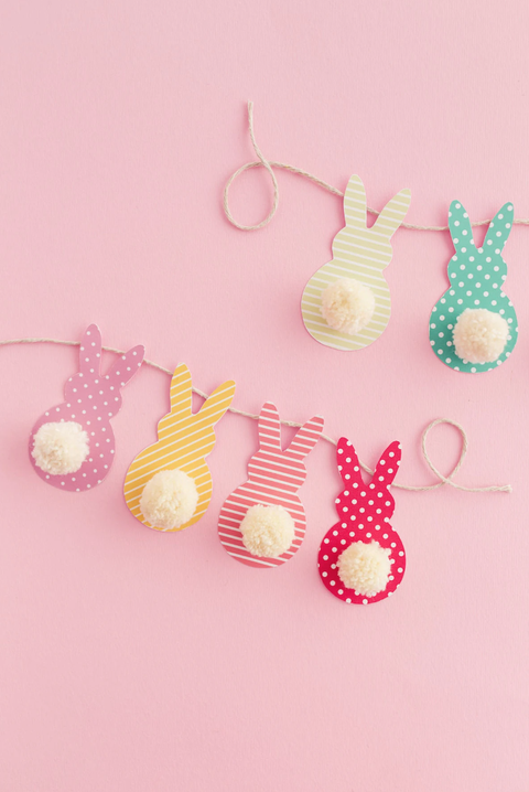 easter garland ideas bunny tail garland