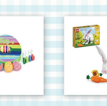egg decorating kit and lego bunny set