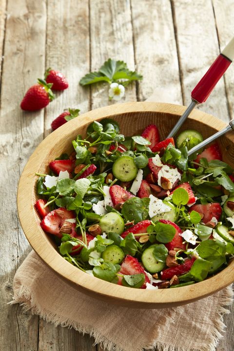 watercress and strawberry salad