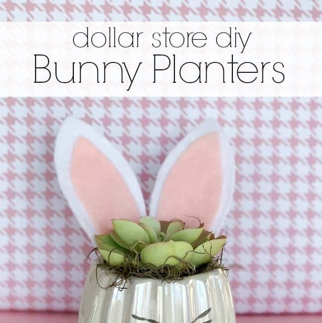 easter table decor bunny planters