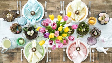 easter dining aerial view, directly overhead