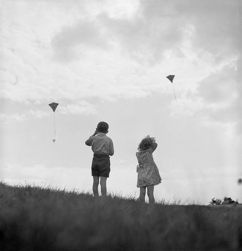 children flying easter kites tradition