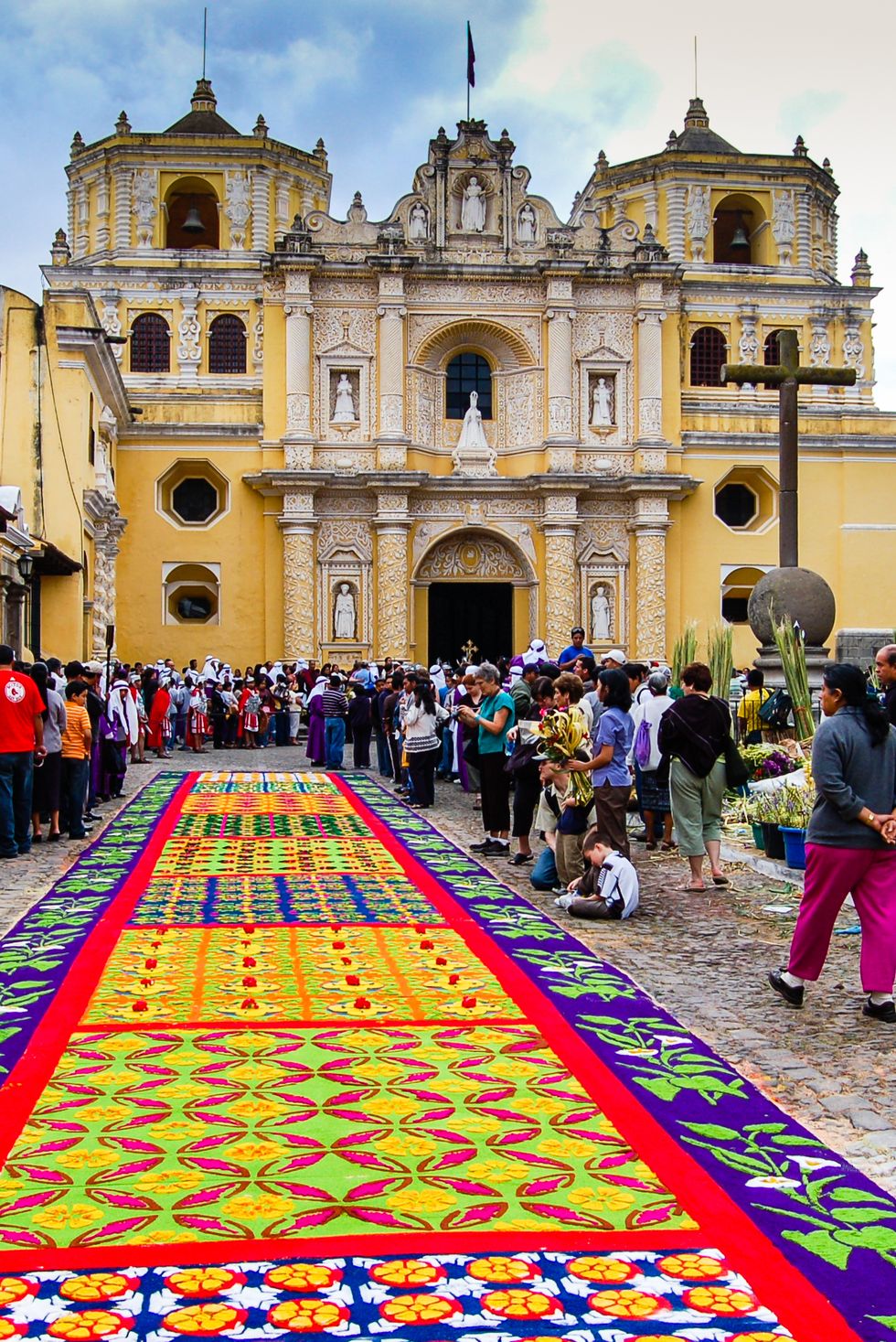 easter traditions around the world antigua guatemala colorful carpets