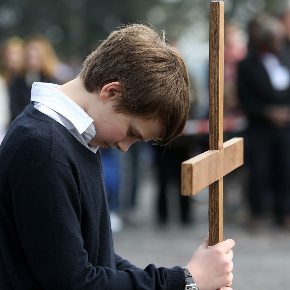 easter week. good friday. stations of the cross.