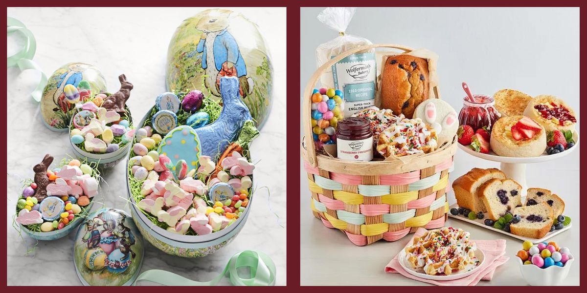 two ready made easter baskets