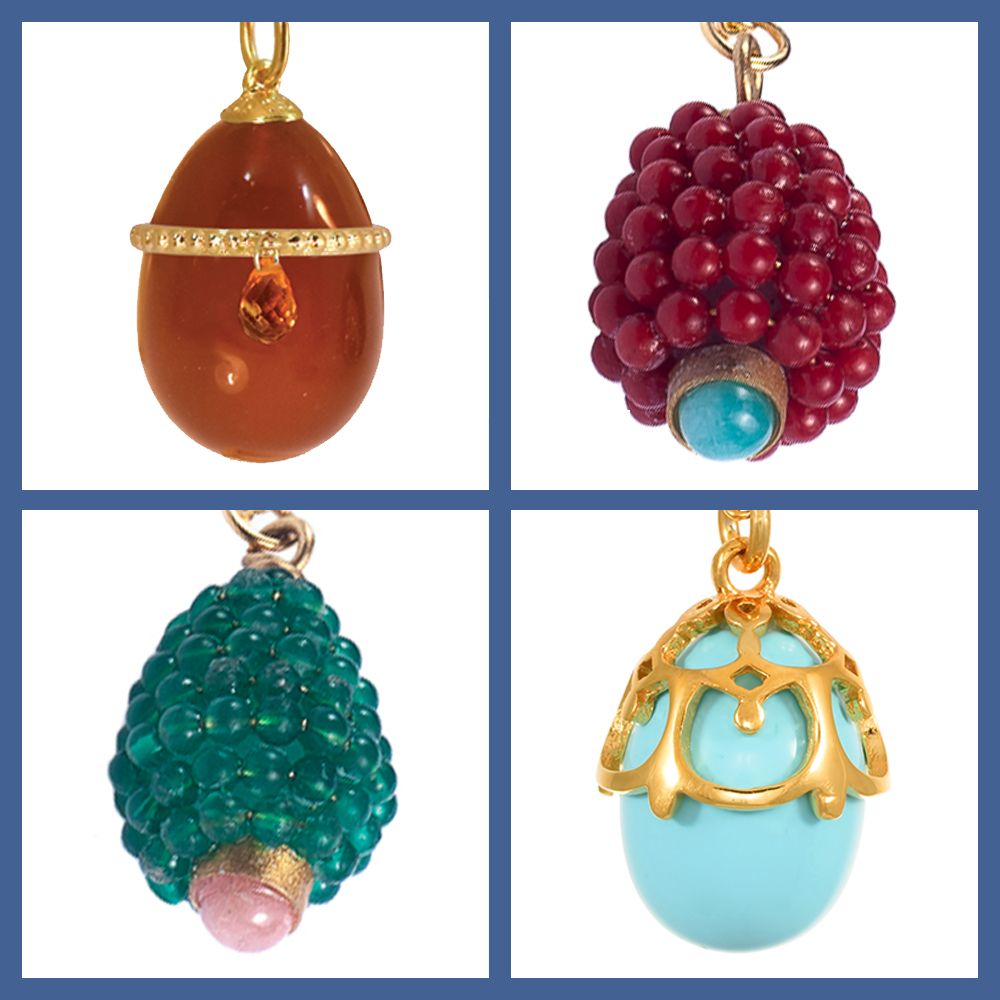 UR URLIFEHALL 60 Pcs Easter Charms Metal Enamel Easter Egg Charms Pendants  for Earring Making Jewelry Making