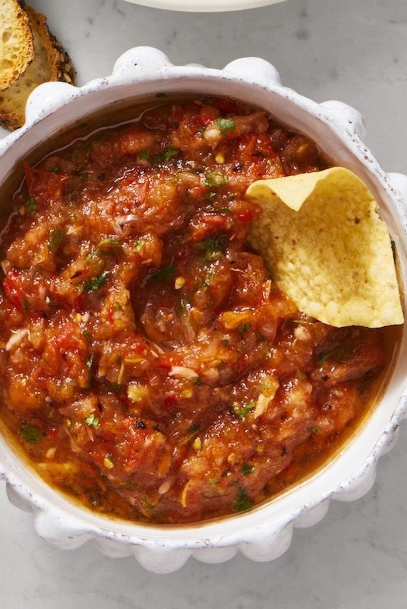 easy appetizers - charred salsa