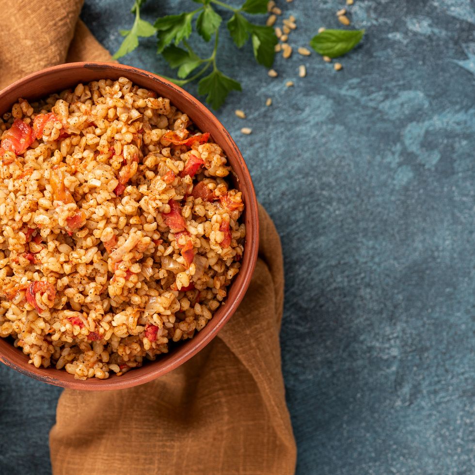 easy bulgur pilaf pilavi with tomatoes