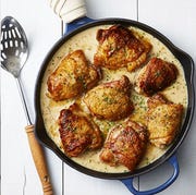 Easy and Cheap Dinner Recipes chicken simmering in a sauce
