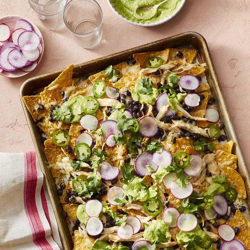 easy chicken dinners recipes   sheet pan chicken nachos