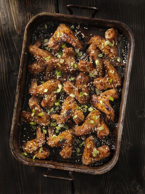 sticky wings with honey and sriracha