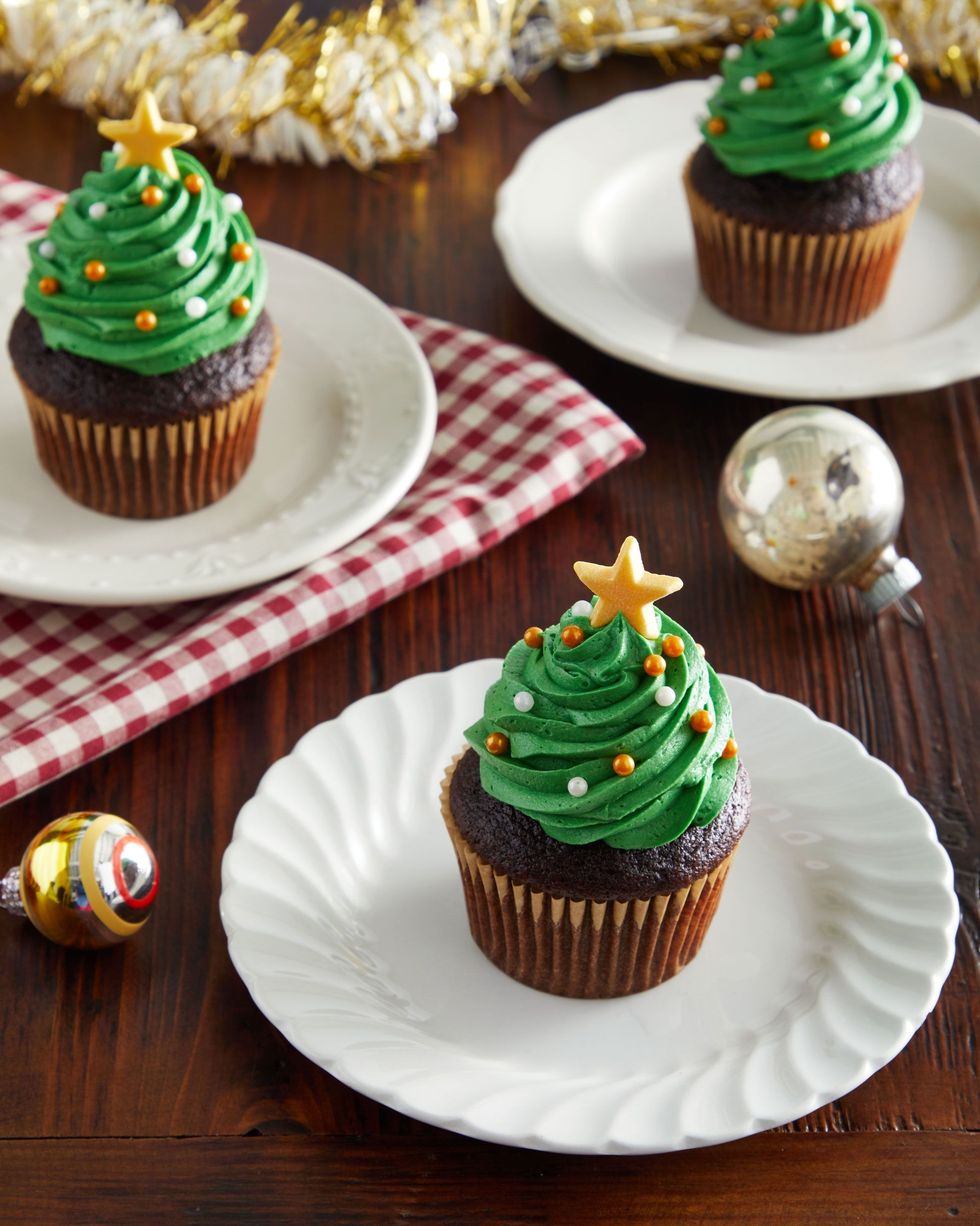 christmas tree cupcakes