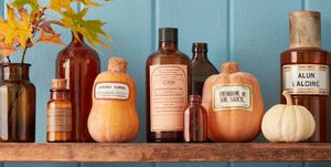 squash made into apothecary jars
