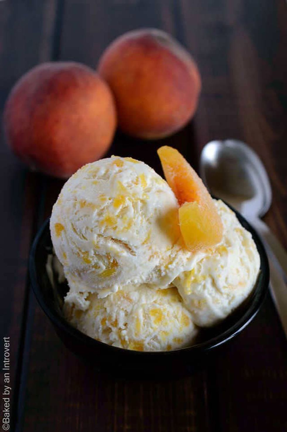easy homemade ice cream peaches