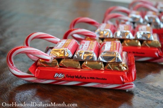 candy cane sleigh
