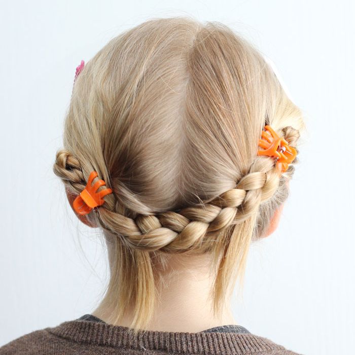 easy kids hairstyle tied up braids
