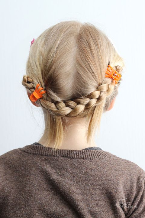 easy kids hairstyle tied up braids