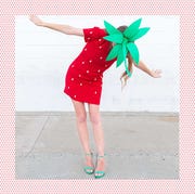 easy last minute diy halloween costume ideas  strawberry and raining men