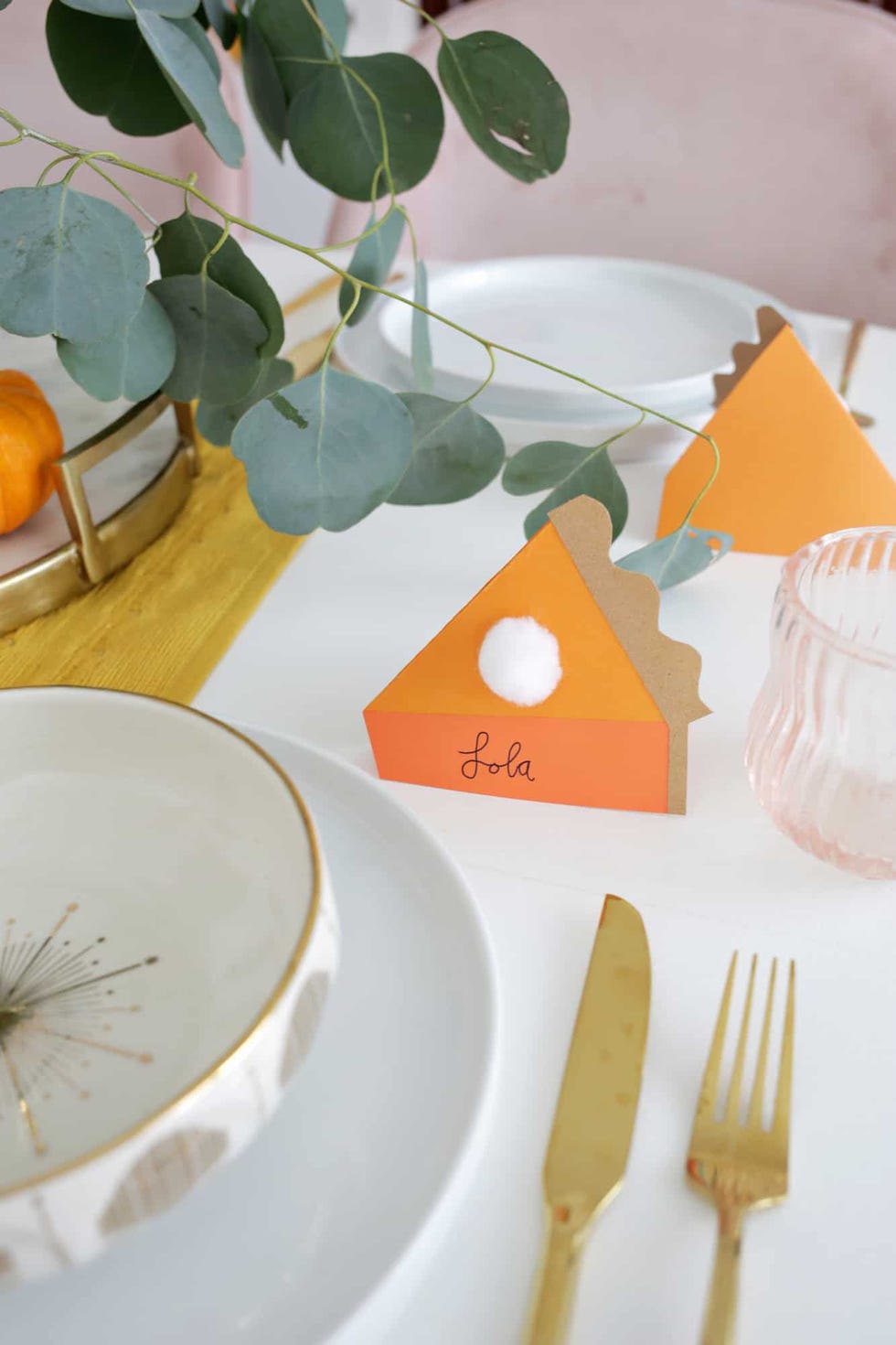 a beautiful mess pumpkin name cards