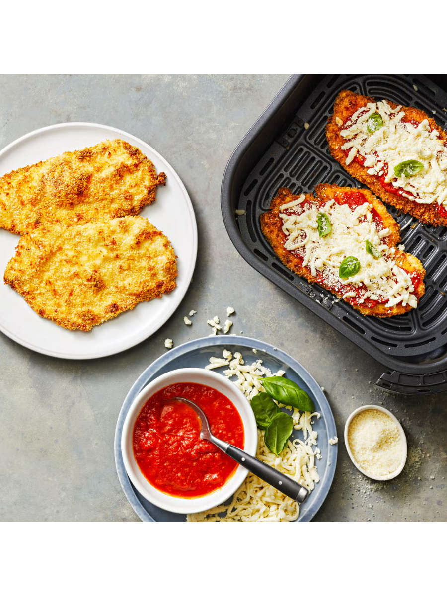 chicken parmesan in an air fryer