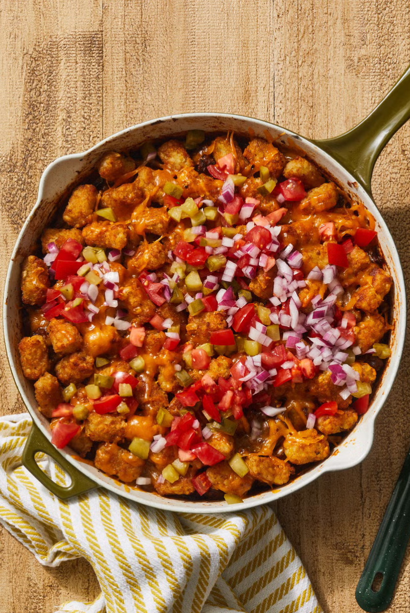 easy sunday dinner ideas skillet cheeseburger hot dish cheeseburger hot dish in a skillet