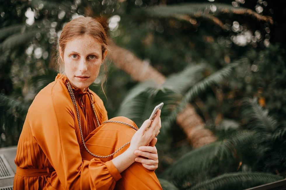 People in nature, Eye, Sitting, Photography, Monk, Stock photography, Plant, Portrait photography, Costume, Photo shoot, 