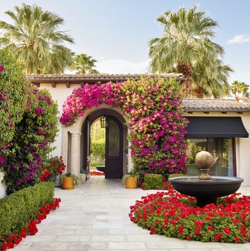 tuscan inspired villa in indian wells california exterior courtyard