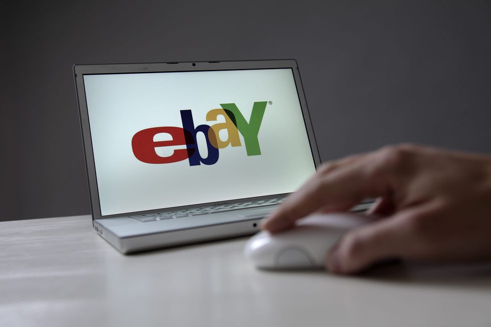 ebay company logo on a notebook