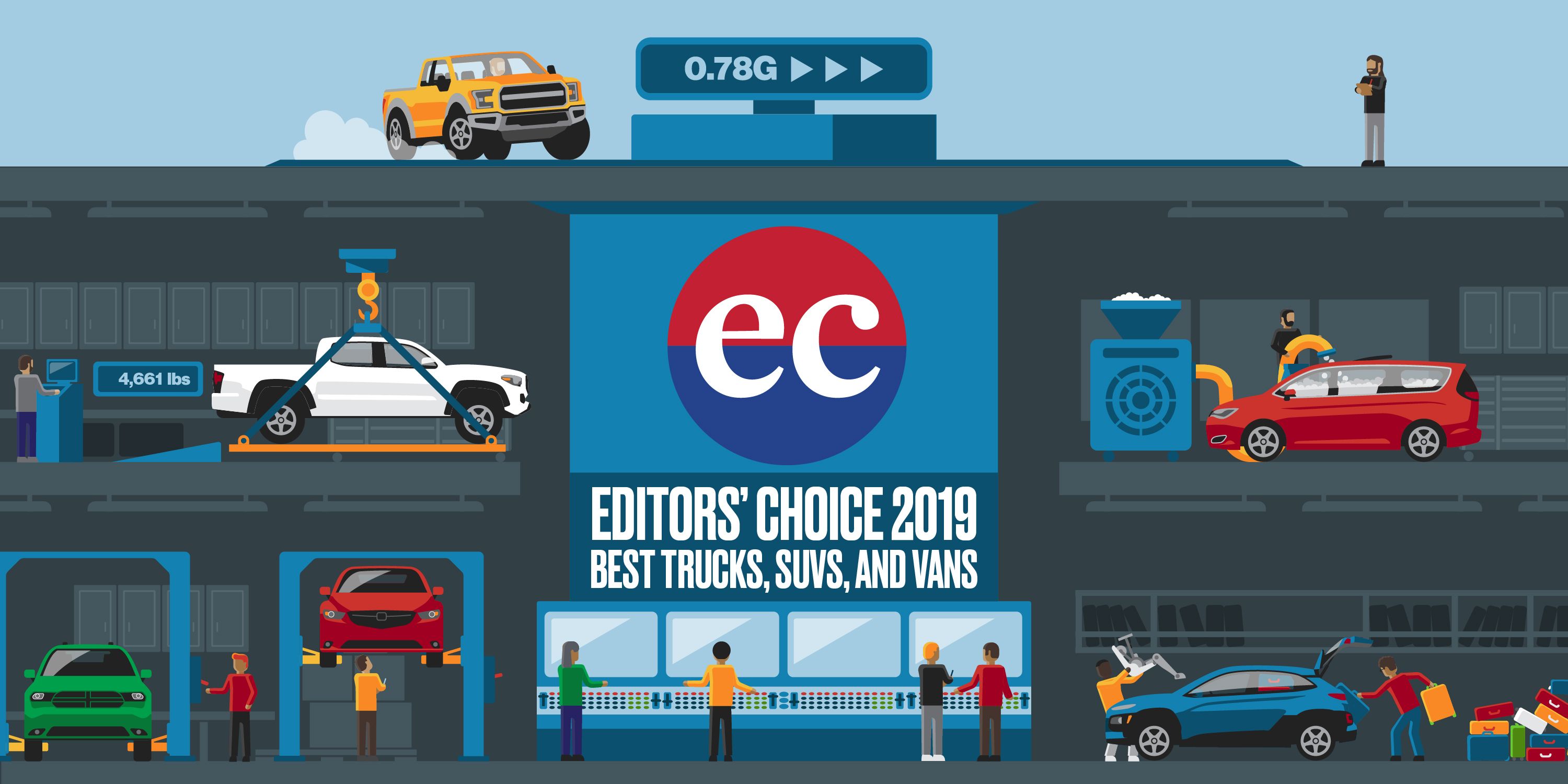 best trucks, suvs, vans 2019 editors' choice awards car and driver