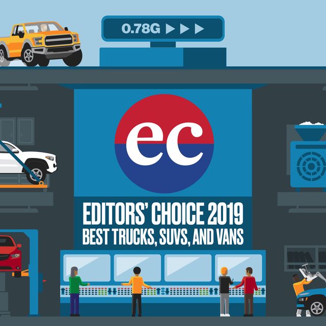 best trucks, suvs,  vans 2019 editors' choice awards car and driver