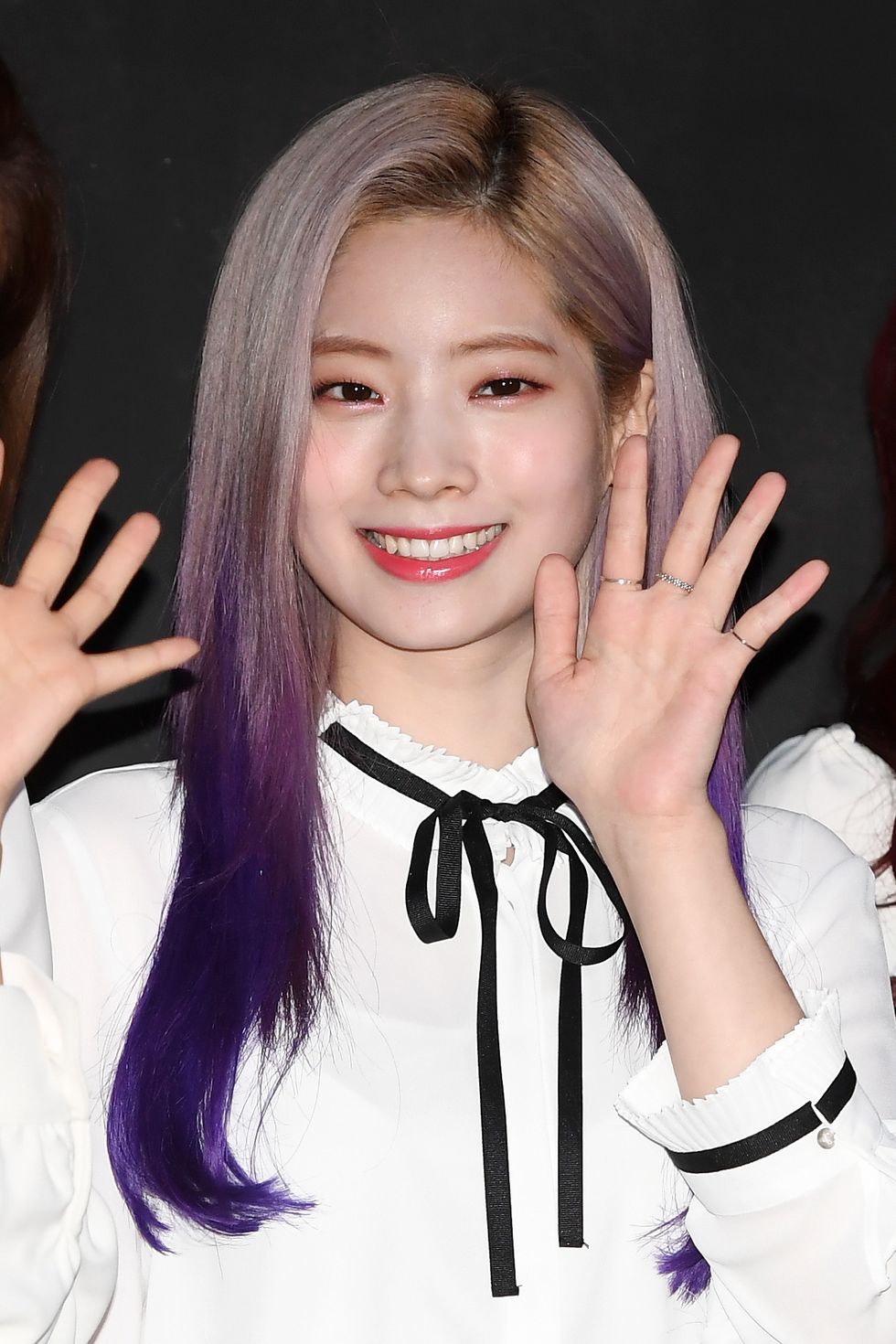 dahyun of twice pose for pictures during 'twiceland, 2018' premiere and press conference at yongsan cgv on december 6th in seoul, south koreaphotoosen