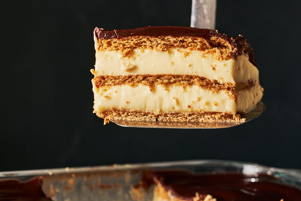 slice of eclair cake
