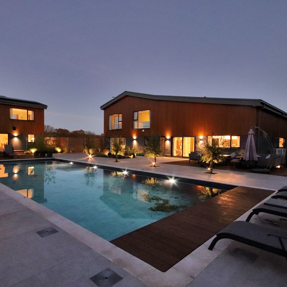 house with a swimming pool