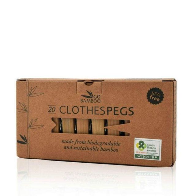 bamboo clothes pegs plastic-free laundry