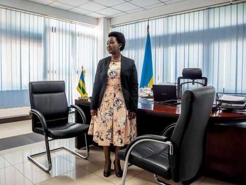 Vrouwen leiden de economische ontwikkeling van Rwanda zegt Solina Nyirahabimana minister van Gendervraagstukken en Gezin Vrouwen hebben het verhaal veranderd