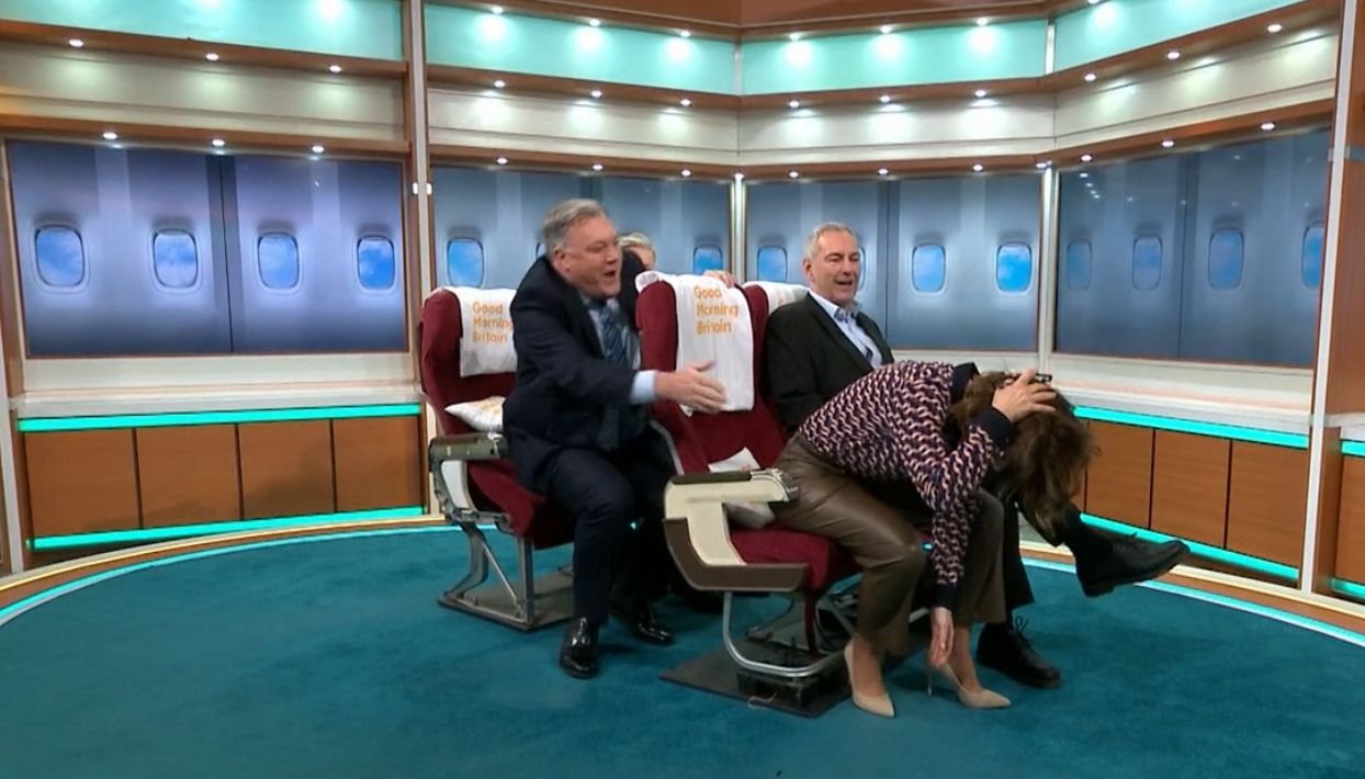 Good Morning Britain's Susanna Reid Kicked In The Head By Ed Balls