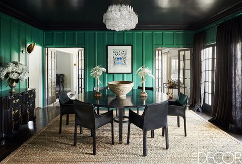Room, Dining room, Furniture, Interior design, Green, Property, Building, Turquoise, House, Table,