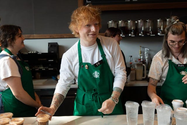 ed sheeran at starbucks