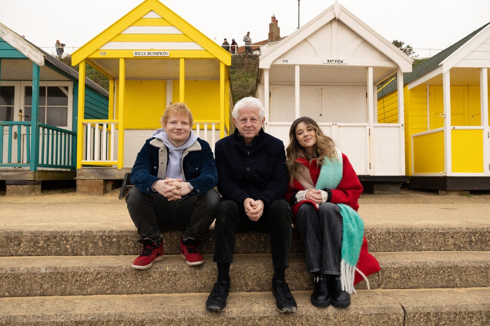 ed sheeran, richard curtis and claudia jessie, under the tree music video for that christmas