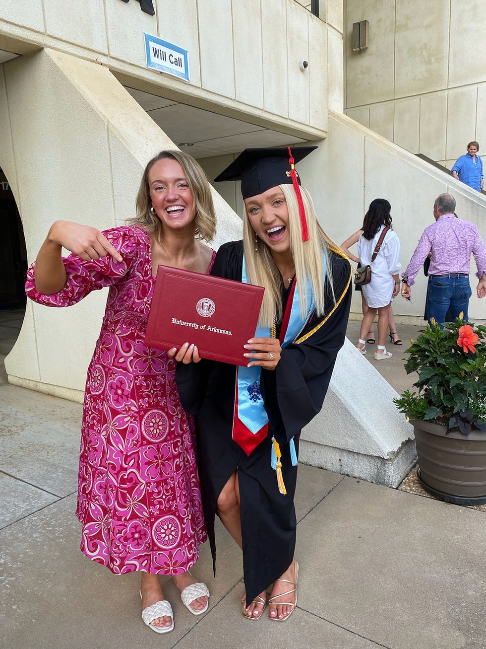 paige drummond graduation at university of arkansas may 2022