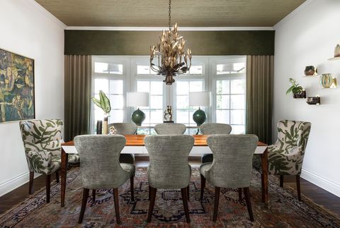 Dining room, Room, Furniture, Interior design, Property, Table, Chandelier, Building, Ceiling, Kitchen & dining room table, 