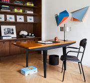 Furniture, Room, Desk, Table, Interior design, Computer desk, Office, Building, Office chair, Chair, 