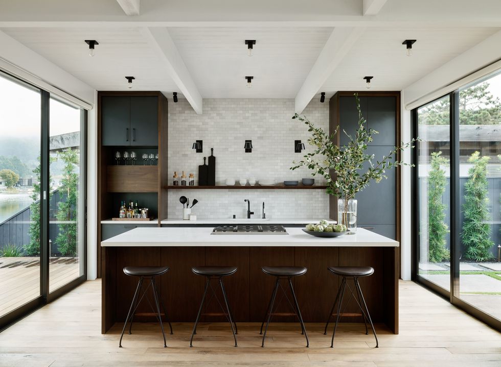 california modern cottage nicole hollis kitchen black and white