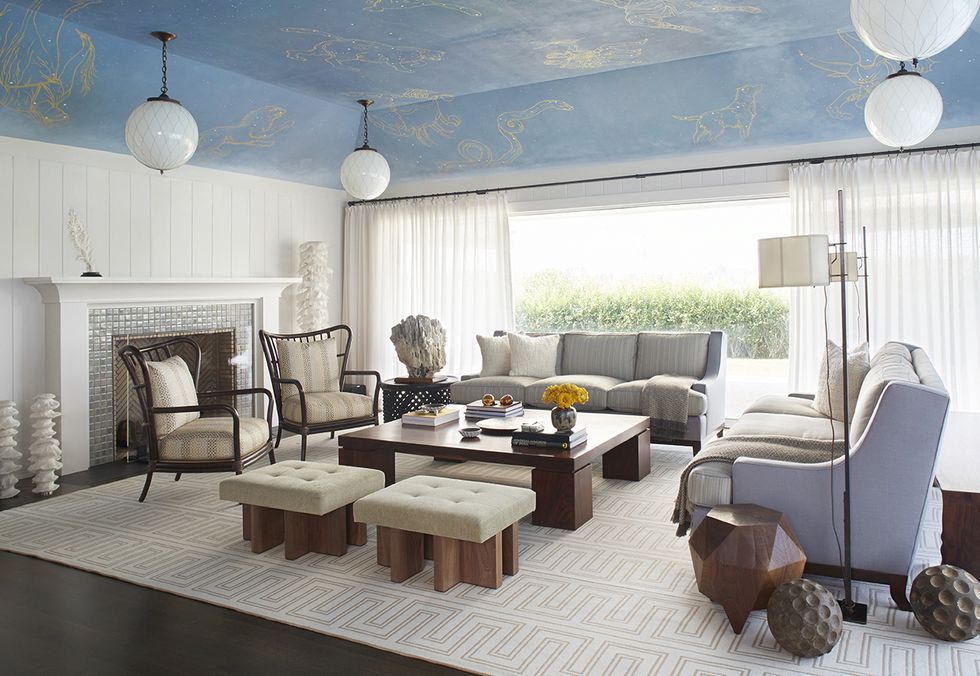 the living room of a quogue beach house designed by rodney lawrence