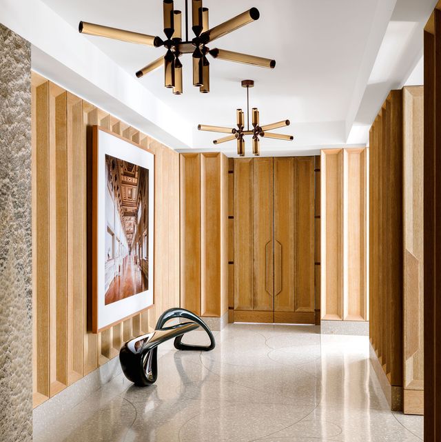 entrance gallery of an apartment by michael k chen architecture on the upper east side of manhattan